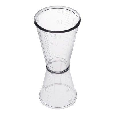 Harfington Uxcell 2 Pcs Double Clear Plastic Measure Cup for Party Kitchen Tool 40ml/20ml