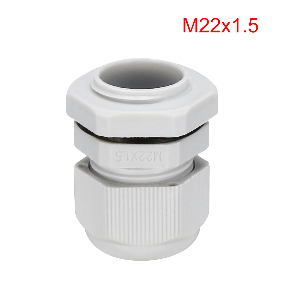 uxcell Uxcell 20Pcs M22 Cable Gland Waterproof Plastic Joint Adjustable Locknut White for 10mm-13mm Dia Cable Wire White