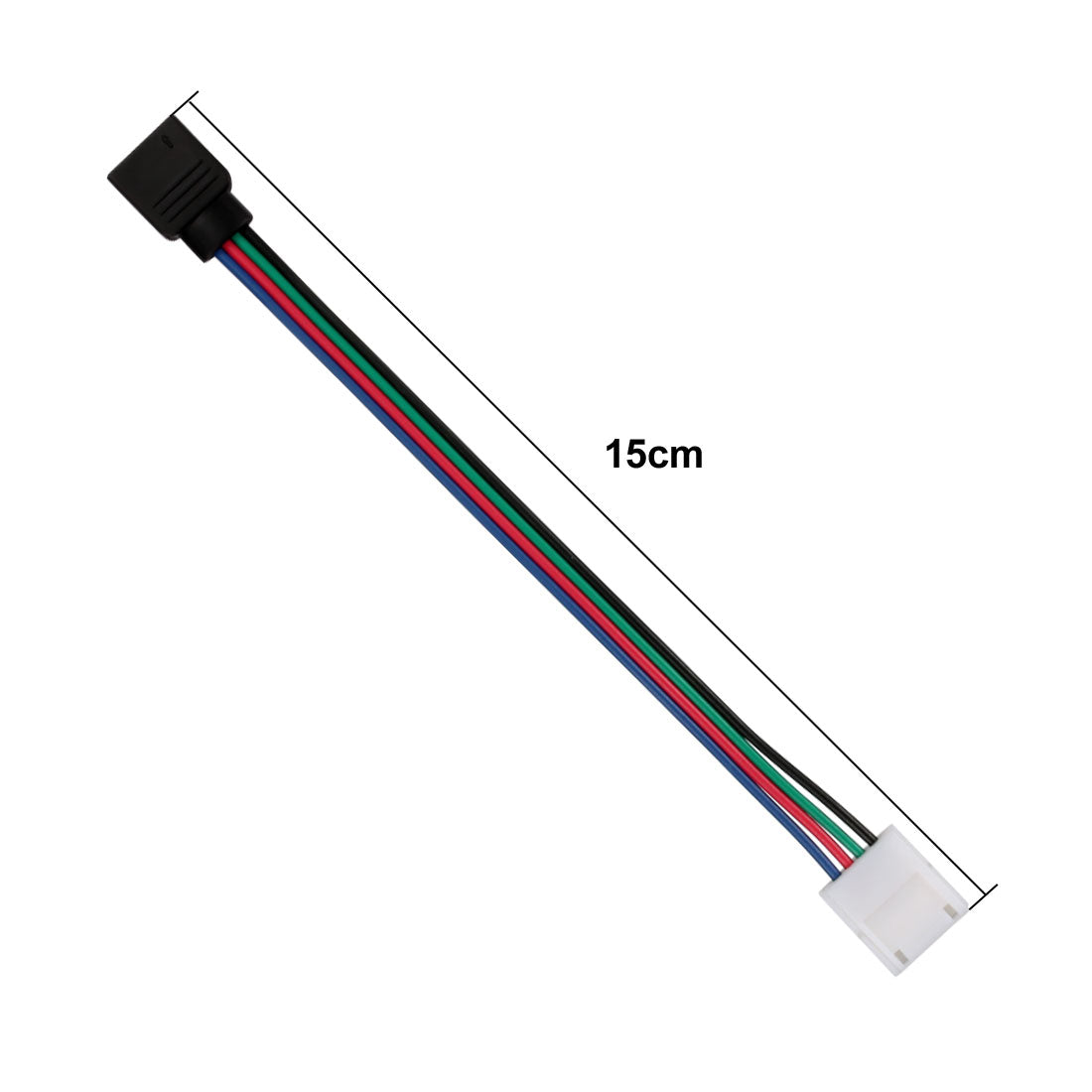 uxcell Uxcell 10pcs 4 Pin Conductor LED RGB Strip Light Connector 10mm Wide Strip to Controller Jumper for 5050 LED Strip light