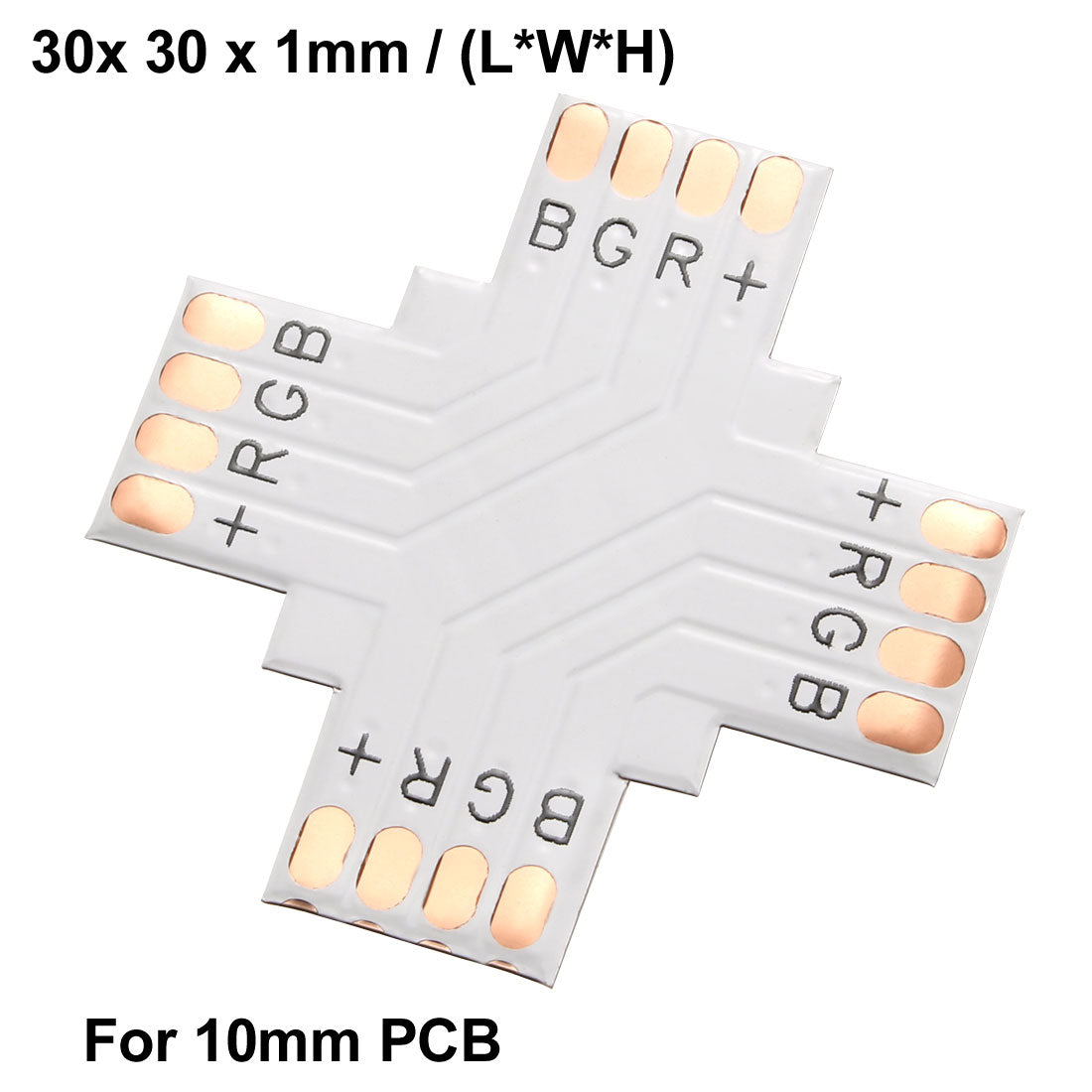 uxcell Uxcell 10 Sets Kreuz Form 4 Stift Streifen Verbinder für 5050(10mm) PCB Streife