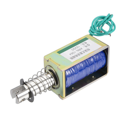 Harfington Uxcell XRN-1564 DC 12V 60N 10mm Pull Type Open Frame Solenoid Electromagnet