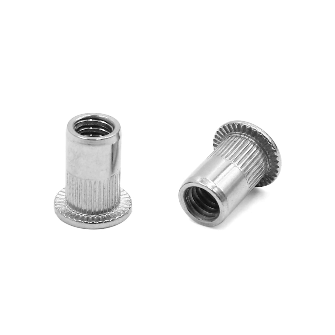 uxcell Uxcell 40Pcs 304 Stainless Steel 1/4-20 UNC Car Flat Head Rivet Nut Insert