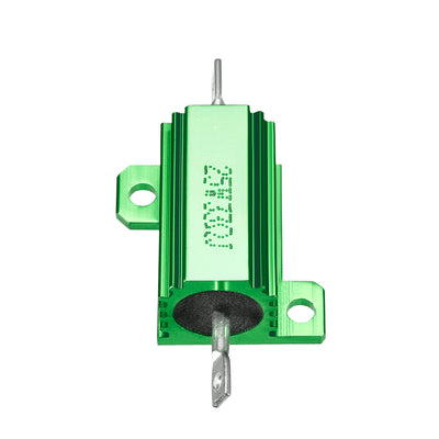 Harfington Uxcell 25W 33 Ohm 5% Aluminum Housing Resistor Screw  Chassis Mounted Aluminum Case Wirewound Resistor Load Resistors Green 1 pcs