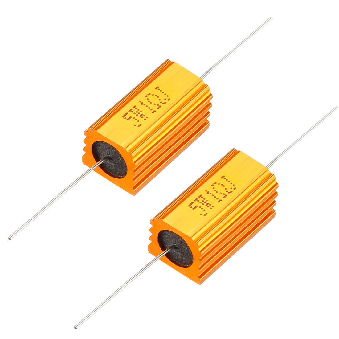 uxcell Uxcell 2 Pcs Aluminum Case Resistor 5W 1 Ohm Wirewound for LED Replacement Converter 5W1RJ