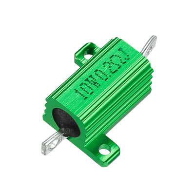 uxcell Uxcell Aluminum Case Resistor 10W 0.2 Ohm Green Wirewound for LED Converter with Rod Post 10W0.2R