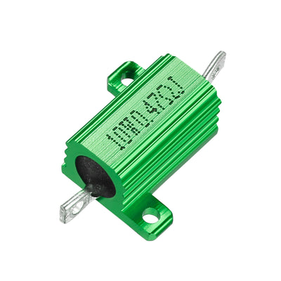 uxcell Uxcell Aluminum Case Resistor 10W 0.47 Ohm Green Wirewound for LED Converter with Rod Post 10W0.47R