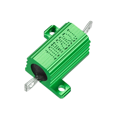 uxcell Uxcell Aluminum Case Resistor 10W 20 Ohm Green Wirewound for LED Converter with Rod Post 10W20RJ