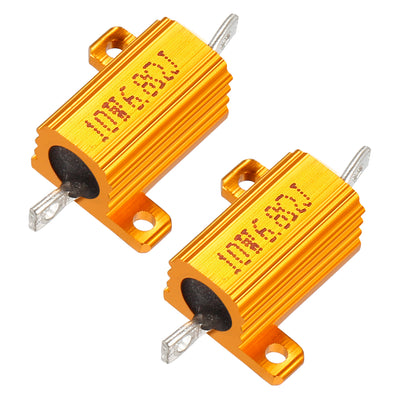 uxcell Uxcell 2 Pcs Aluminum Case Resistor 10W 6.8 Ohm Wirewound for LED Converter with Rod Post 10W6.8RJ