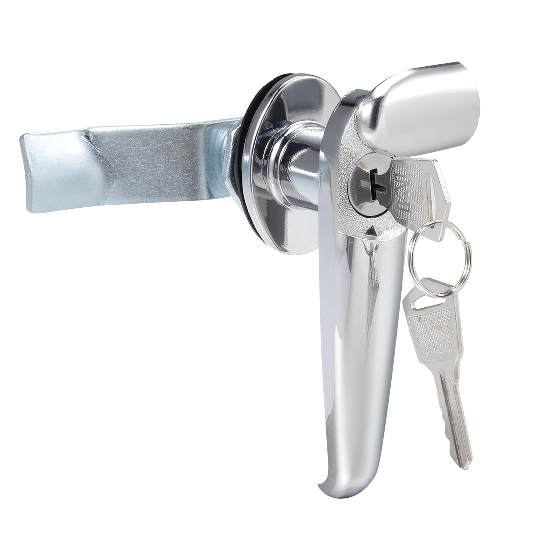 uxcell Uxcell Level Handle Cam Lock, Zinc Alloy Chrome Finished L Shape w Keys MS308-3