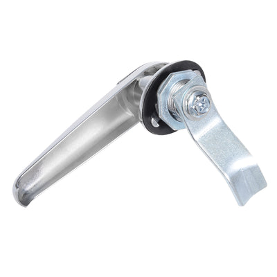 Harfington Uxcell Level Handle Cam Lock, Zinc Alloy Chrome Finished L Shape w Keys MS308-2