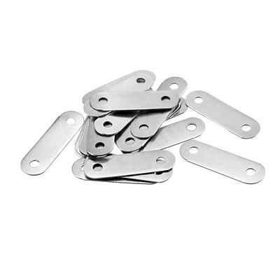 uxcell Uxcell Repair Plate, 46mmx15mm, Flat Fixing Mending Corner Brace Bracket Connector 20pcs