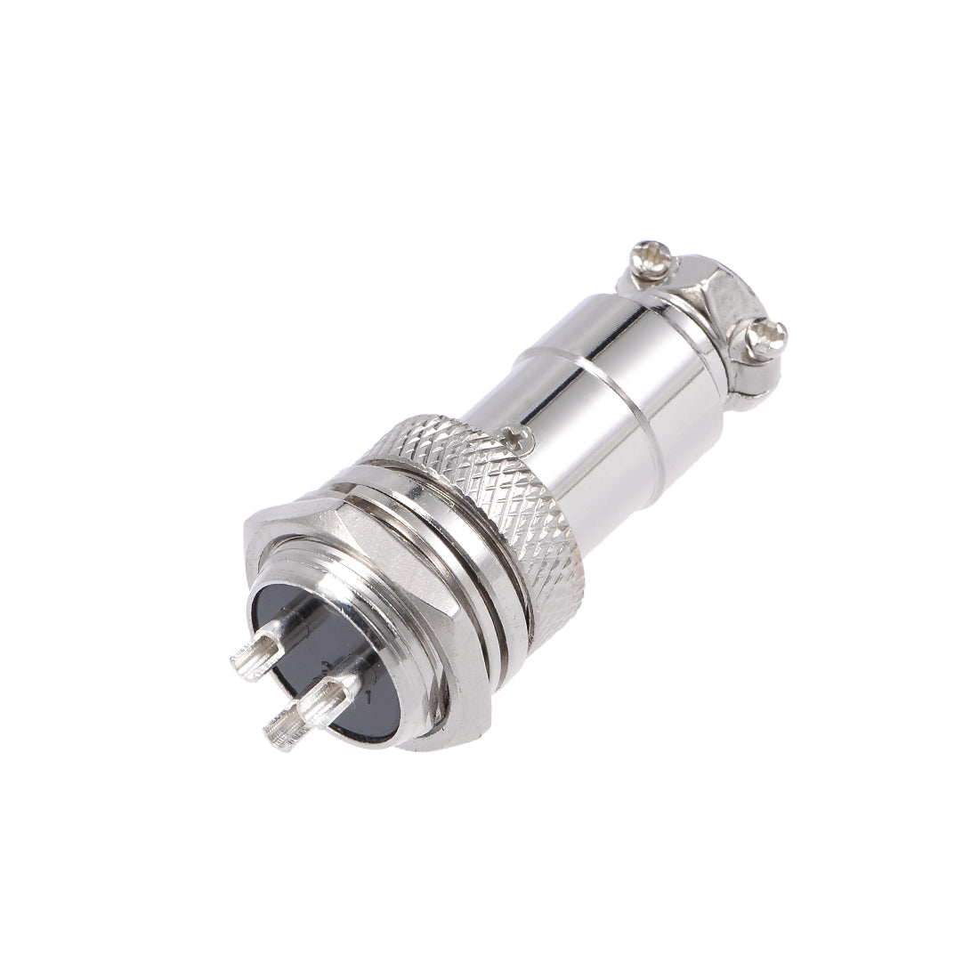 uxcell Uxcell Aviation Connector, 16mm 3P 7A 250V GX16 Waterproof Male Wire Panel Power Chassis Metal Fittings Connector Aviation Silver Tone