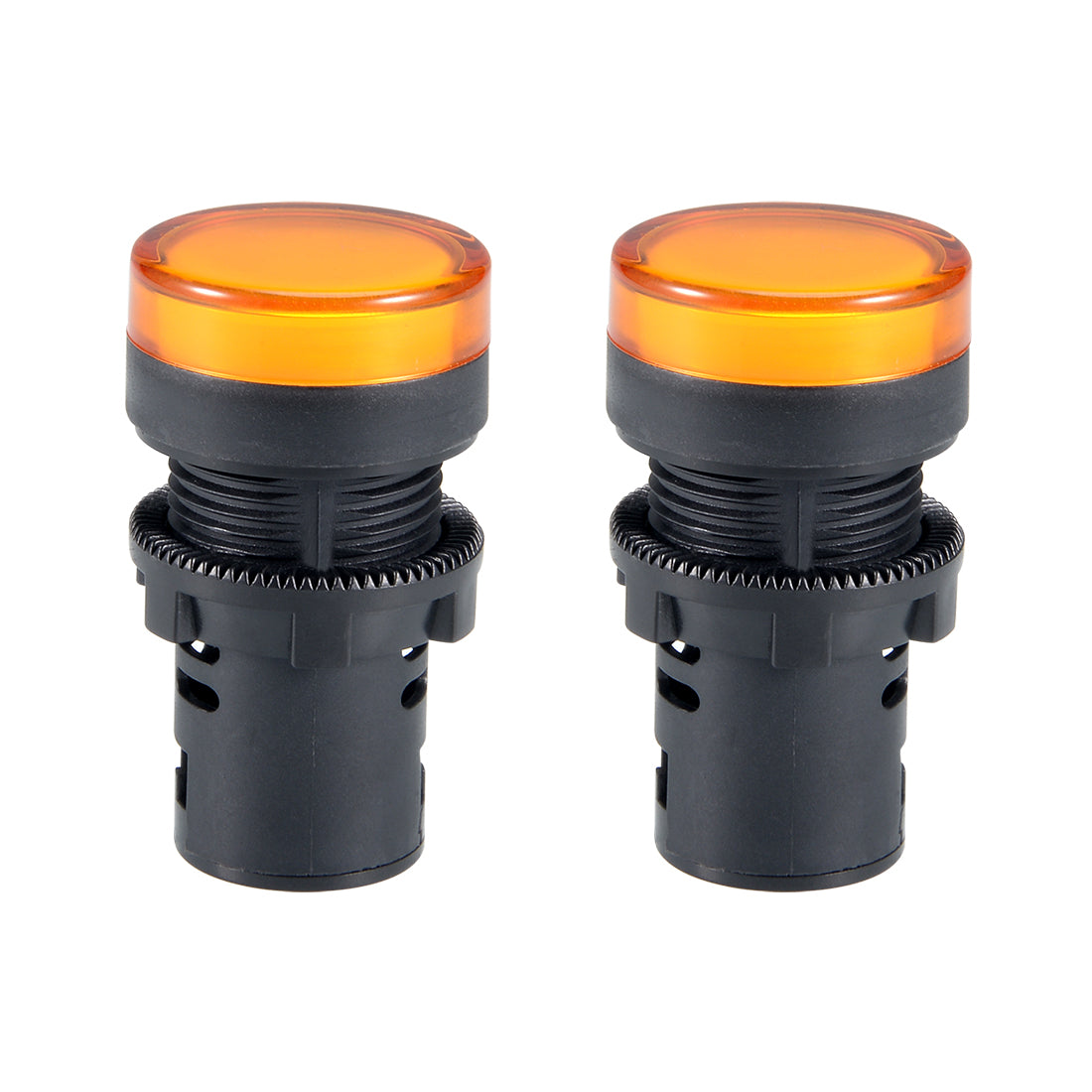 uxcell Uxcell 2Pcs AC/DC 110V Indicator Lights, Flush Panel Mount 7/8" 22mm