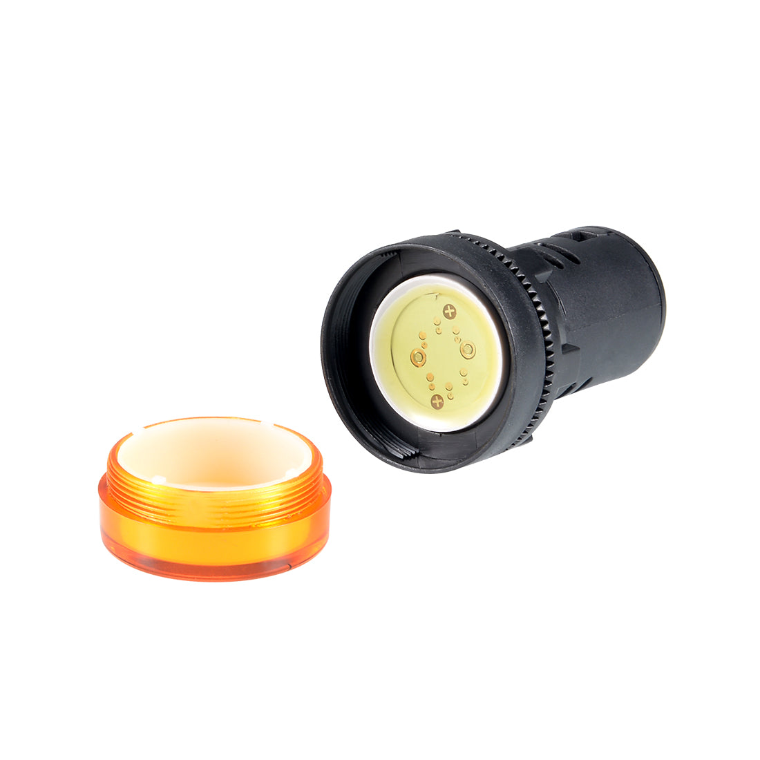 Uxcell Uxcell 10Pcs AC/DC 110V Indicator Lights, Yellow LED, Flush Panel Mount 7/8" 22mm