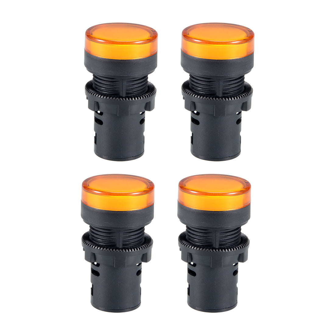 uxcell Uxcell 4Pcs AC/DC 110V Indicator Lights, Flush Panel Mount 7/8" 22mm