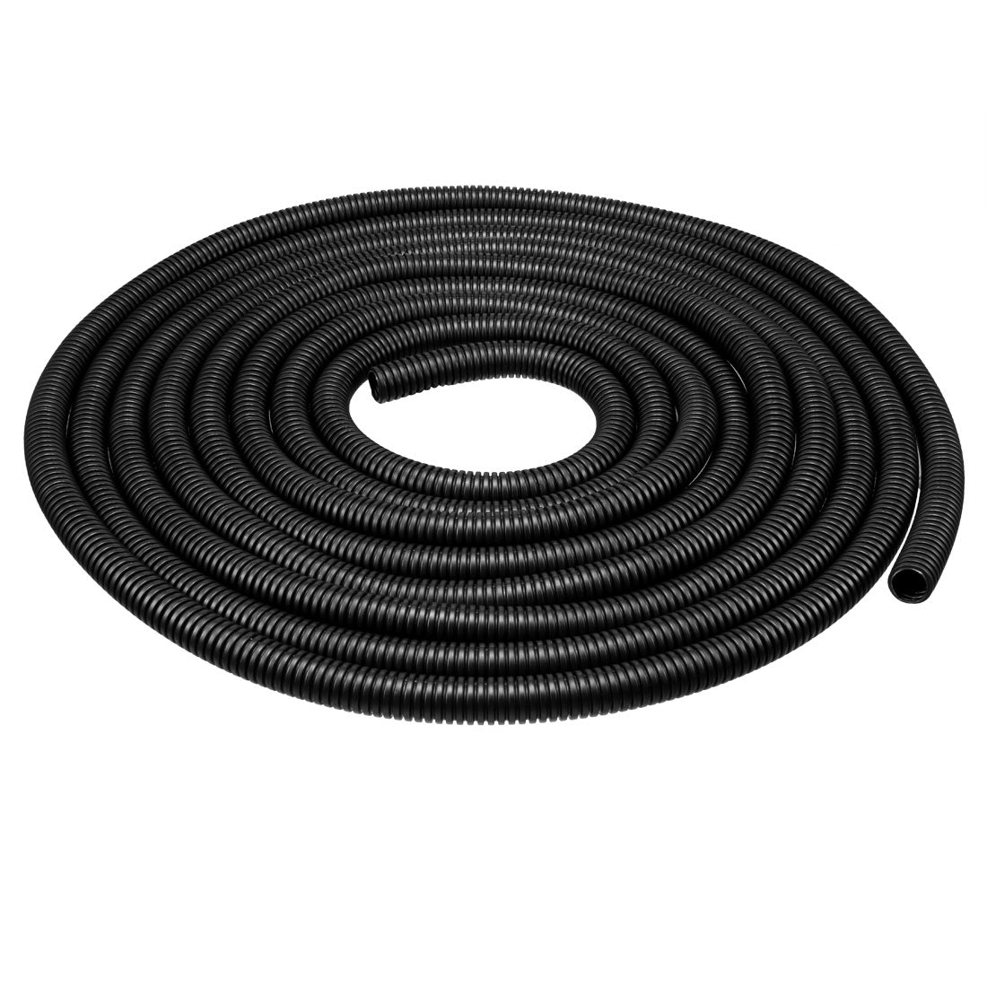 uxcell Uxcell 6.7 M 12 x 15.8 mm PP Flexible Corrugated Conduit Tube for Garden,Office Black