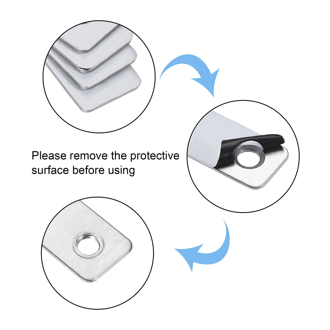 uxcell Uxcell Repair Plate, 57mmx16mm, Flat Fixing Mending Corner Brace Bracket Connector 2pcs