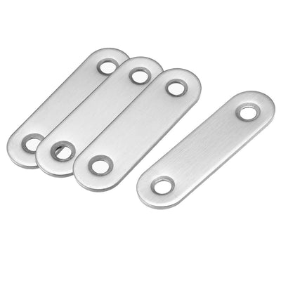 uxcell Uxcell Repair Plate, 55mmx16mm, Flat Fixing Mending Corner Brace Bracket Connector 4pcs