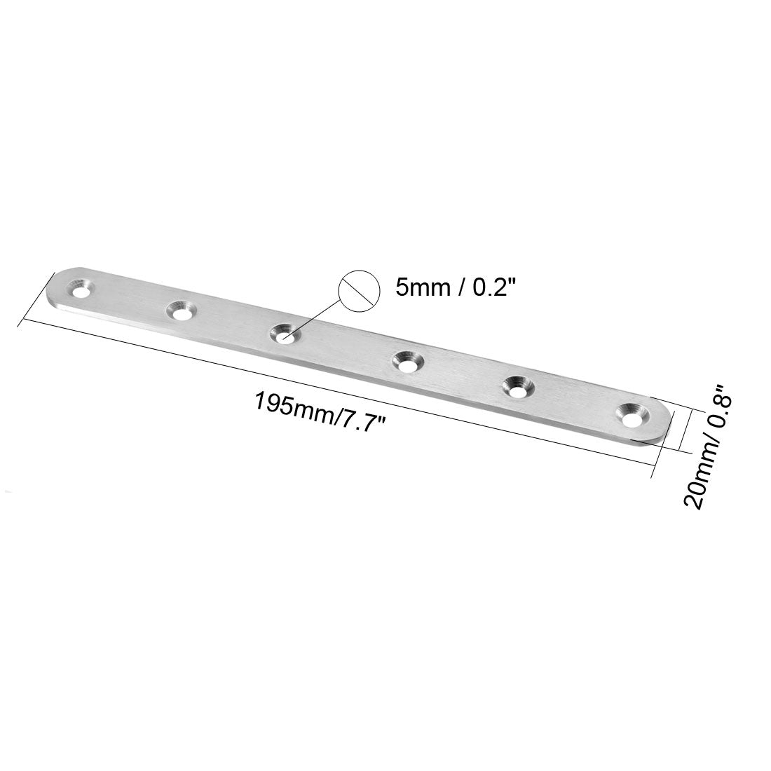 uxcell Uxcell 2pcs Reparatur Platte, 195mmx20mm eben Fixierung Korne Halter Klammer Verbinder