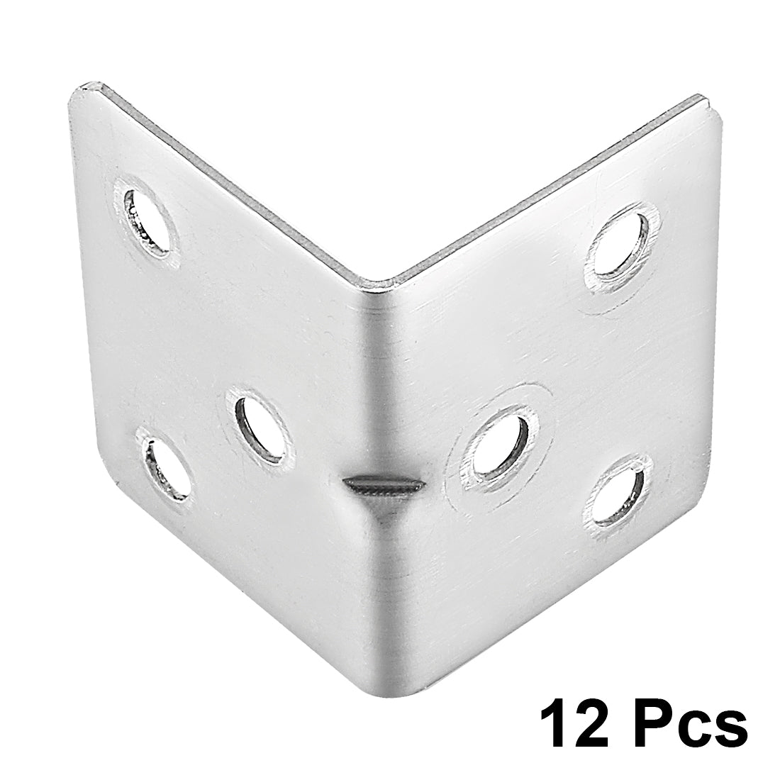 uxcell Uxcell 12pcs 31mmx31mmx38mm Stainless Steel Corner Brace Joint L Shape Right Angle Bracket Fastener