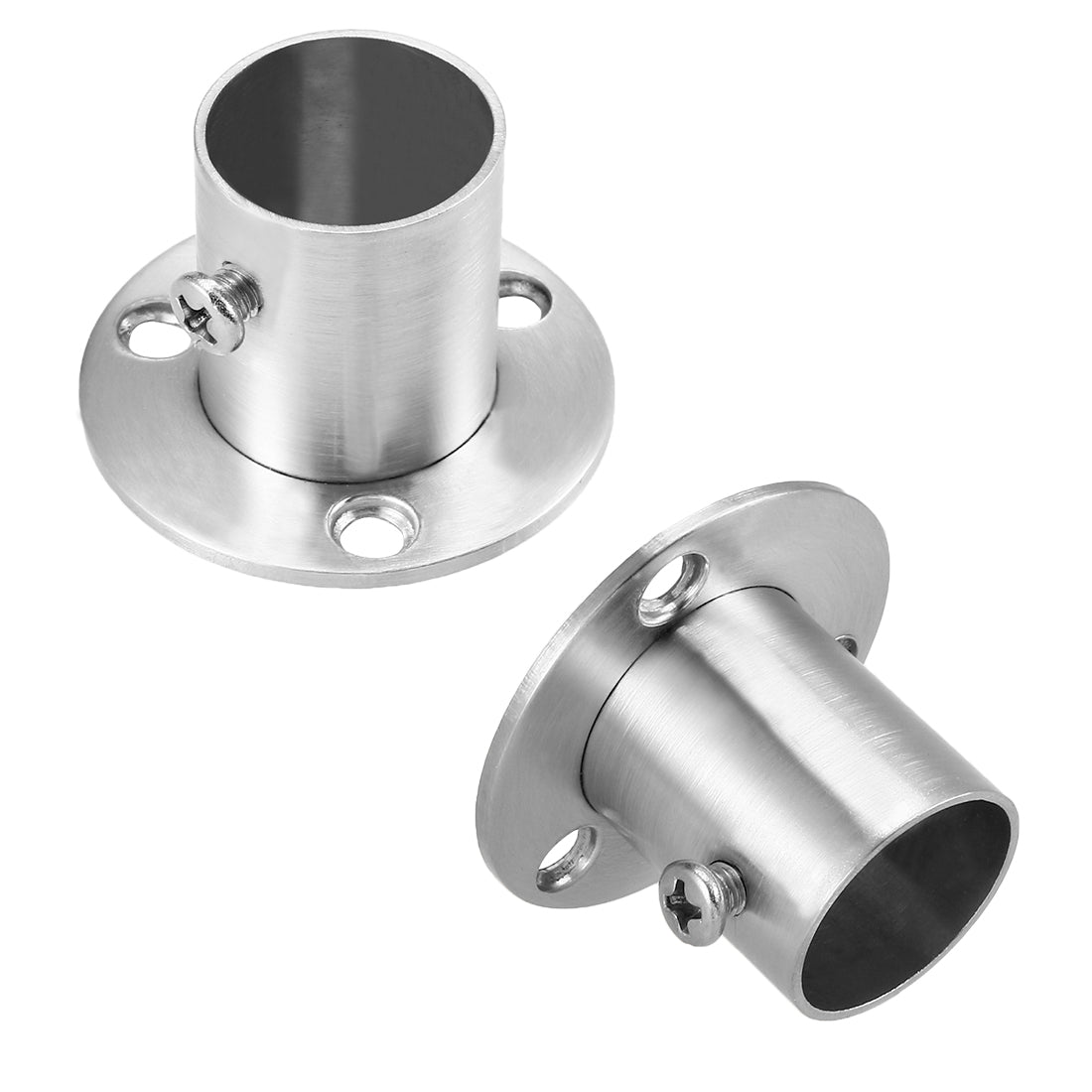 uxcell Uxcell Wardrobe Pipe Bracket, 22mm Dia, Wall Mount Hanging Rail Rod Support Socket 4pcs