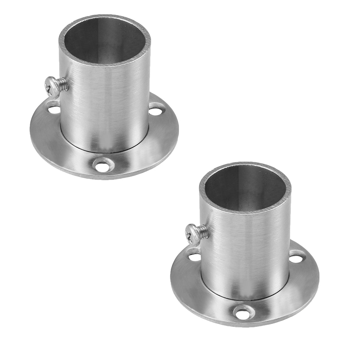 uxcell Uxcell Wardrobe Pipe Bracket, 26mm Dia, Wall Mount Hanging Rail Rod Support Socket 2pcs