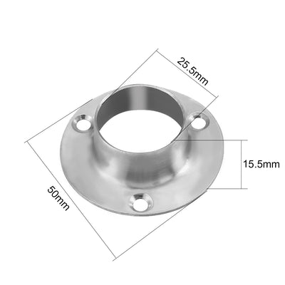 Harfington Uxcell Wardrobe Pipe Bracket, 25.5mm Dia, Wall Mounted Rail Rod Support Socket 8pcs