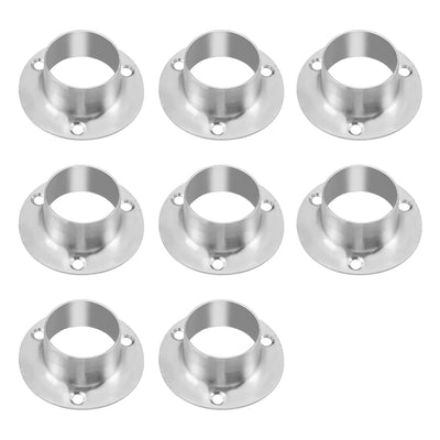 Harfington Uxcell Wardrobe Pipe Bracket, 32.5mm Dia, Wall Mounted Rail Rod Support Socket 8pcs