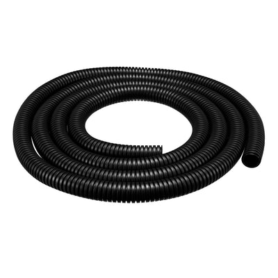 uxcell Uxcell 2 M 12 x 15.8 mm PP Flexible Corrugated Conduit Tube for Garden,Office Black