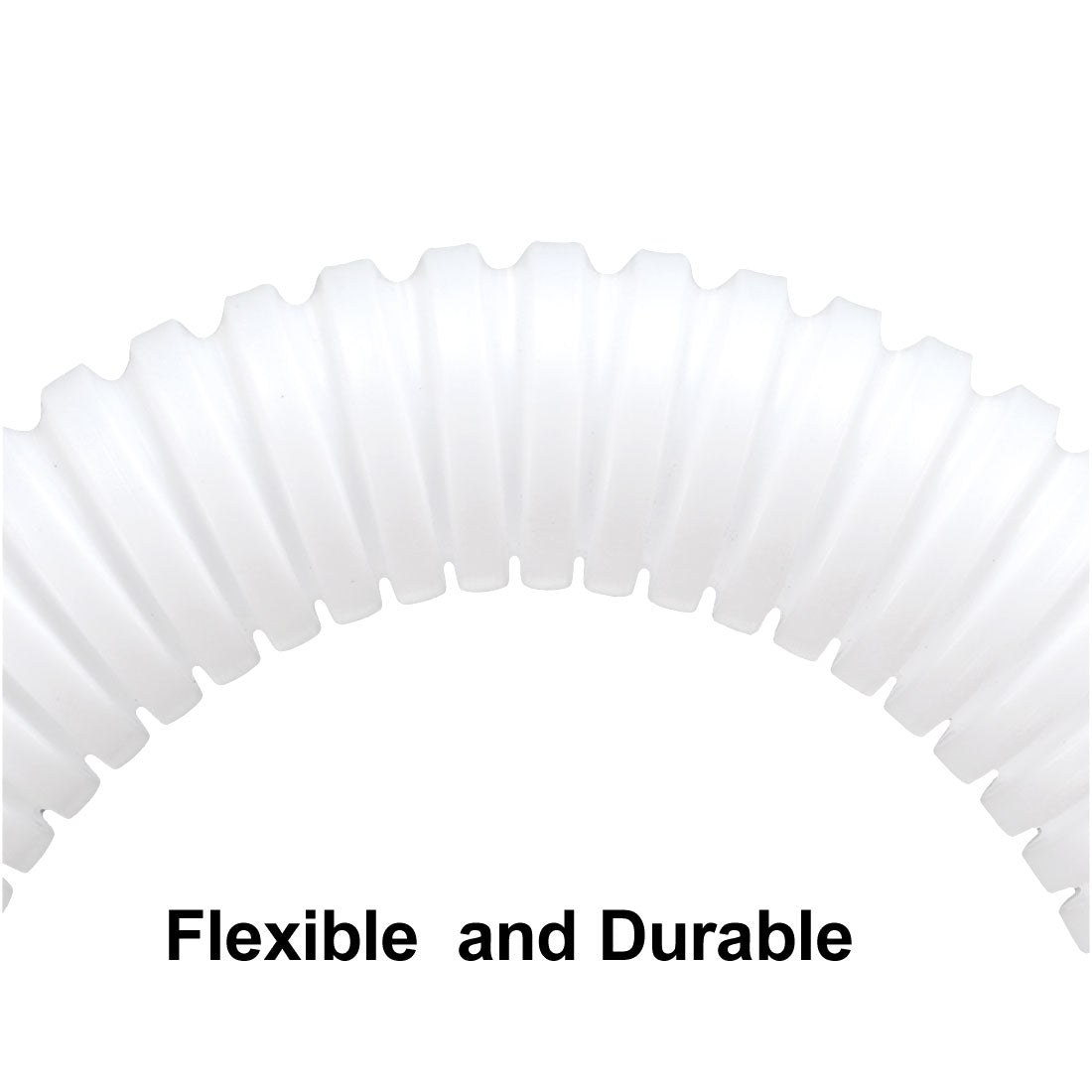 uxcell Uxcell 9 M 12 x 15.8 mm PP Flexible Corrugated Conduit Tube for Garden,Office White