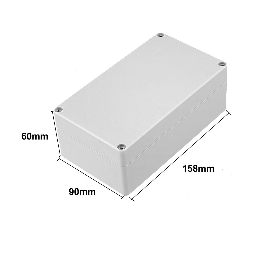 uxcell Uxcell 158 x 90 x 60mm Electronic ABS Plastic DIY Junction Box Enclosure Case Grey IP66