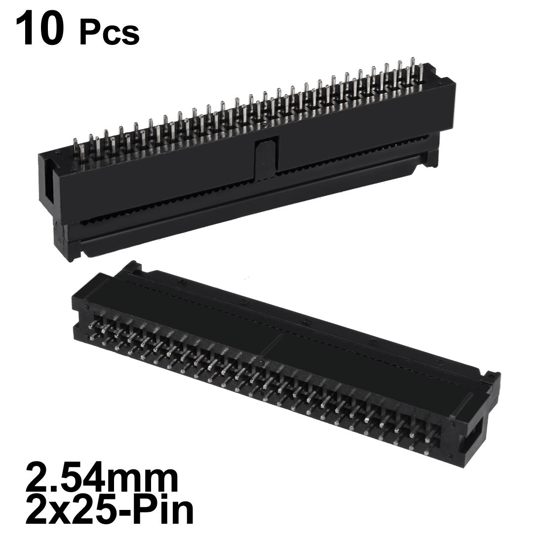 uxcell Uxcell 10Pcs 2.54mm Pitch 2x25-Pin Double Row Straight Box Header Connector PCB Board Socket