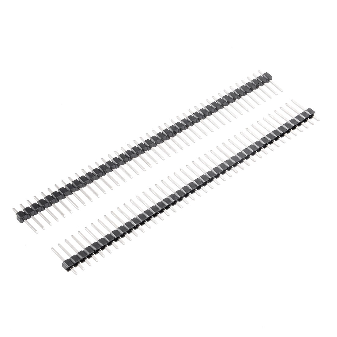 uxcell Uxcell 30Pcs 2.54mm Pitch 40-Pin 12mm Length Single Row Straight Connector Pin Header Strip for Arduino Prototype Shield