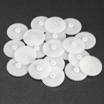 Harfington Uxcell 20Pcs 482A Plastic Gear Accessories with 48 Teeth for DIY Car Robot Motor