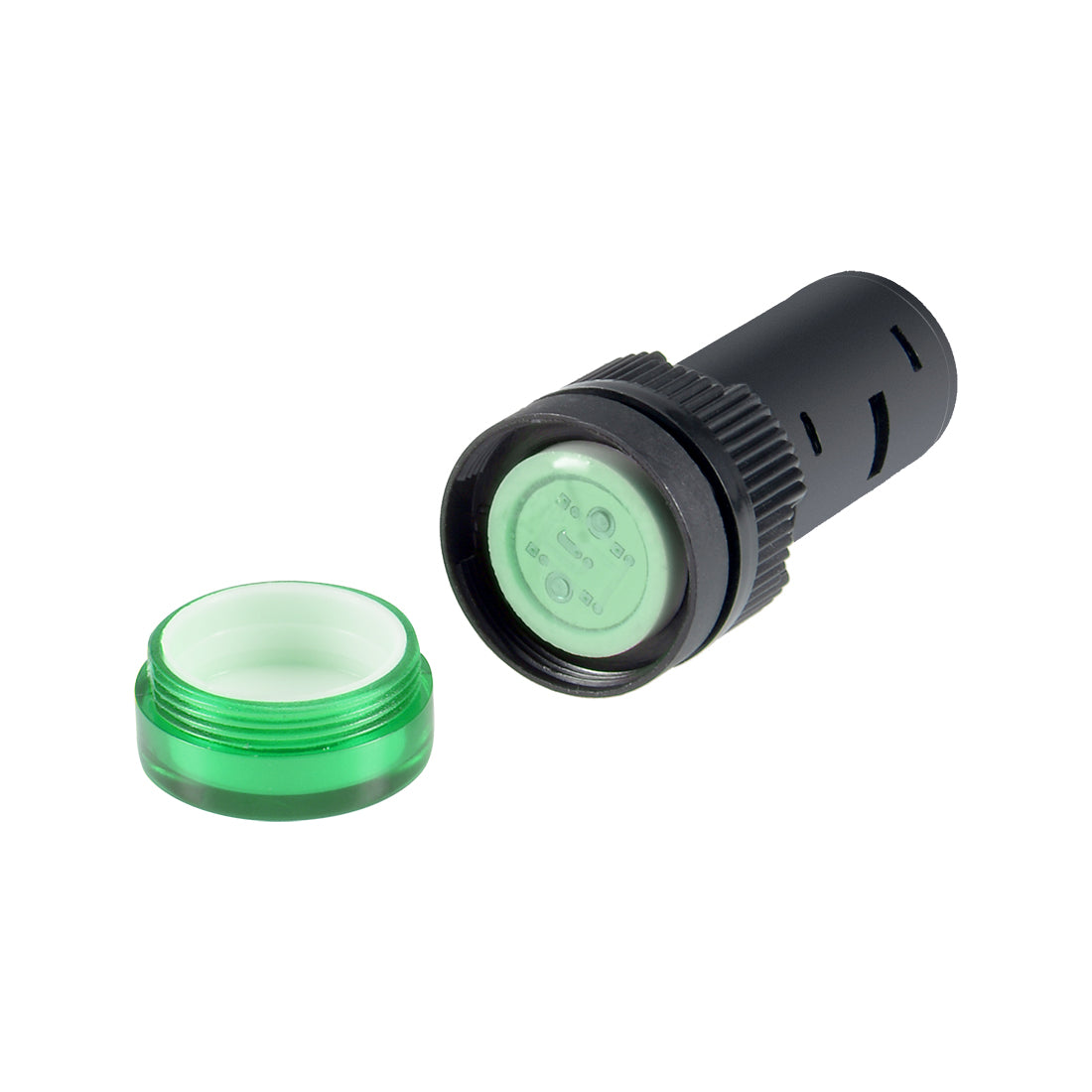 uxcell Uxcell Indicator Lights AC 380V Pilot Light Green LED, Flush Panel Mount 5/8" 16mm 3Pcs