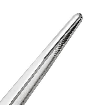 Harfington Uxcell 1 Pcs 10-Inch Stainless Steel Straight Blunt Tweezers Serrated Tip