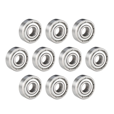 Harfington Uxcell Deep Groove Ball Bearings Metric Double Shielded Chrome Steel ABEC1 Z1 Level