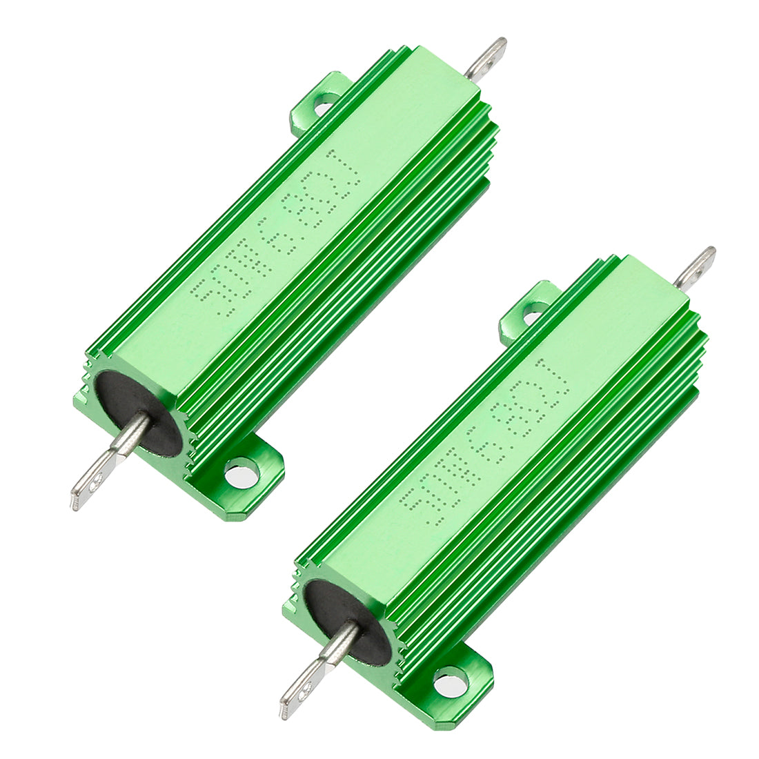 uxcell Uxcell 50W 6.8 Ohm 5% Aluminum Housing Resistor Screw  Chassis Mounted Aluminum Case Wirewound Resistor Load Resistors Green 2 Pcs