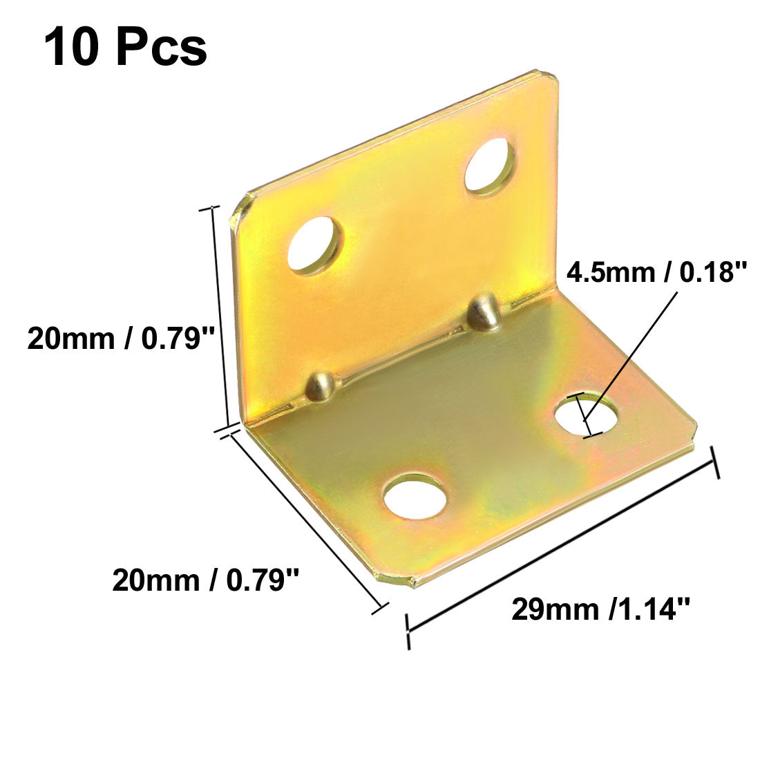 uxcell Uxcell 10 Stk. Befestigungsklammer L Form 20mmx20mmx29mm Klammer Rundes Ende Eisen DE de