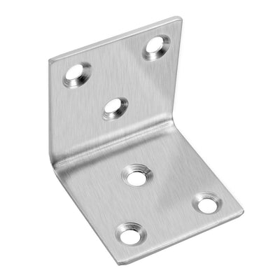 uxcell Uxcell Corner Brace Angle Bracket Fastener L Shape 41 x 41 x 40mm,Stainless Steel,Round End 1pcs