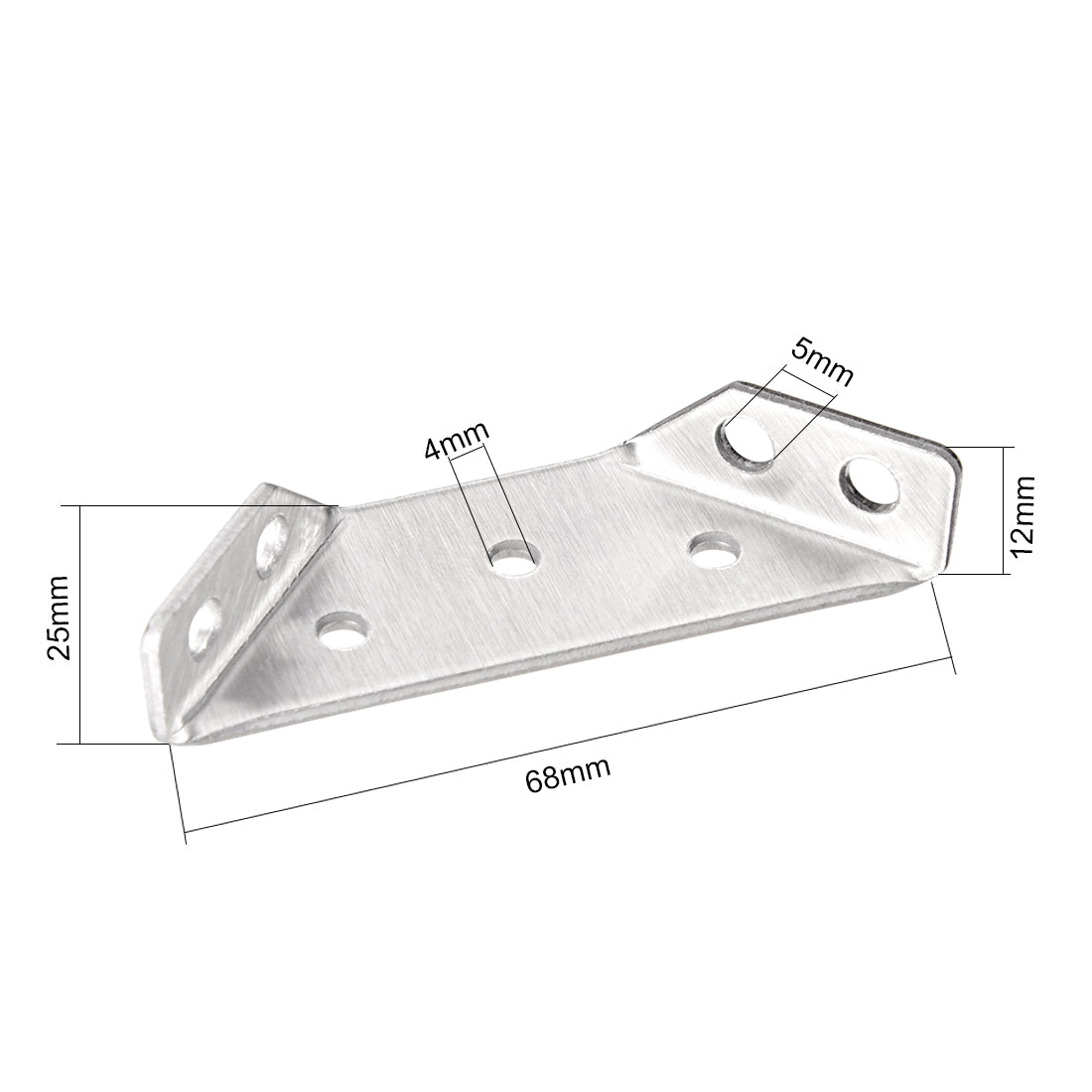 uxcell Uxcell Cabinet Cupboard Stainless Steel Flange Corner Brace Angle Brackets  20pcs