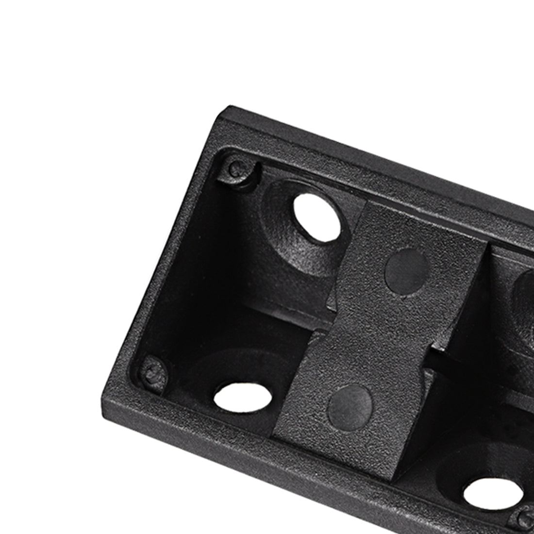 uxcell Uxcell Shelf Door 42mmx20mmx20mm 4 Holes Plastic Corner Braces Angle Brackets Black 20 Pcs