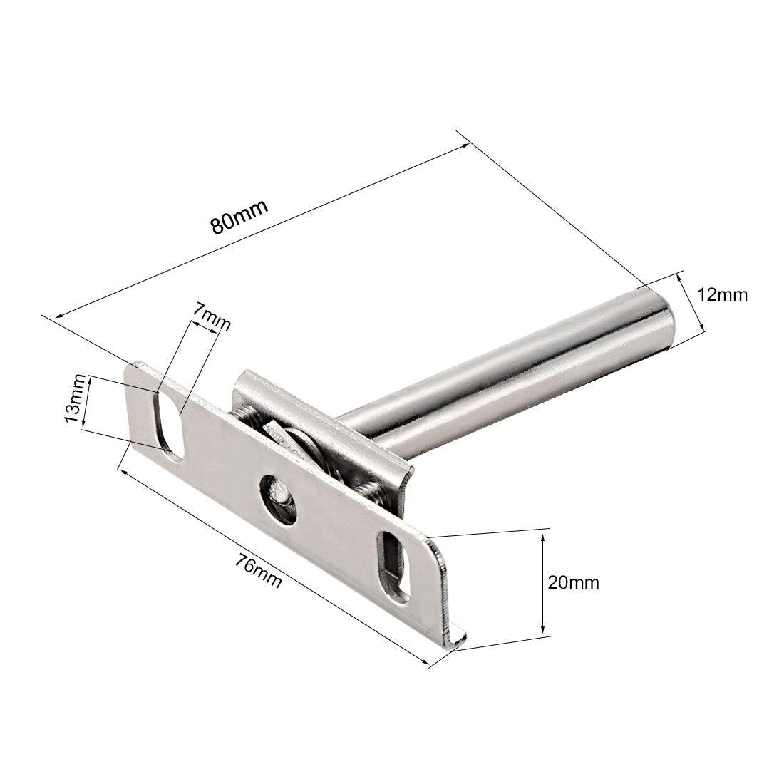 uxcell Uxcell 2 pcs 76mm x 20mm x 80mm Adjustable Blind Shelf Floating Support Invisible Brackets, Concealed Mount for Home Wall DIY Silver Tone