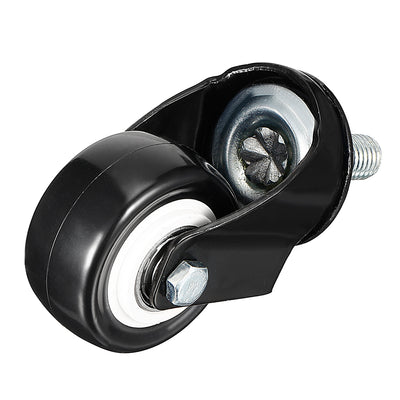 Harfington Uxcell 2 Inch Swivel Caster Wheels PU 360 Degree Threaded Stem Caster Wheel, M10 x 25mm, 132lb Capacity