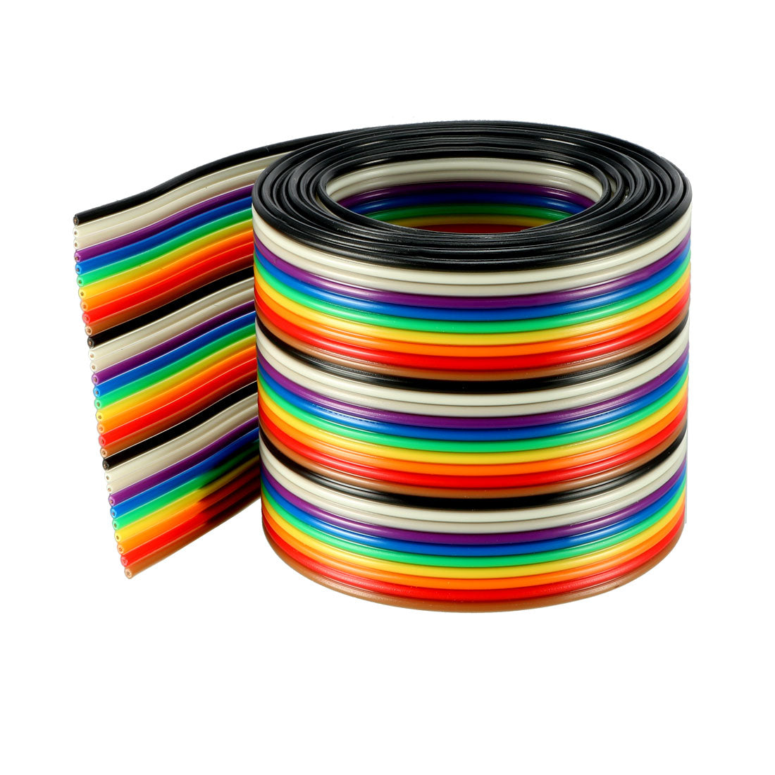 uxcell Uxcell Flat Ribbon Cable 30P Rainbow IDC Wire 1.27mm Pitch 1 Meter Long