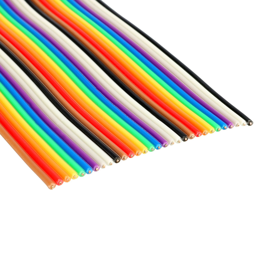 uxcell Uxcell Flat Ribbon Cable 30P Rainbow IDC Wire 1.27mm Pitch 1 Meter Long