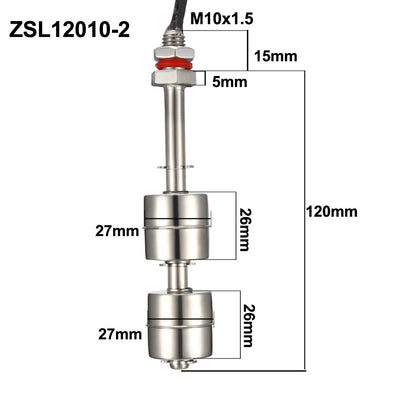 Harfington Uxcell Schwimmerschalter für Wasserpumpe Tank Schwimmbad Gartenteich Flüssigkeitsstand Sensor M11 134mm Länge Edelstahl