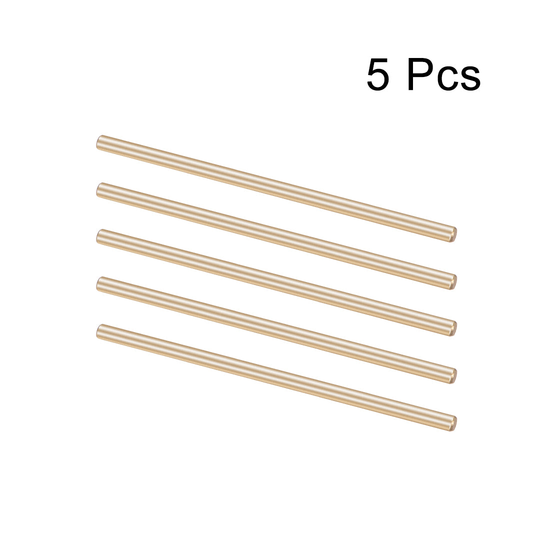 uxcell Uxcell 5Pcs Brass Shaft Round Rod 50mmx2mm for DIY Toy RC Car Helicopter Model Part