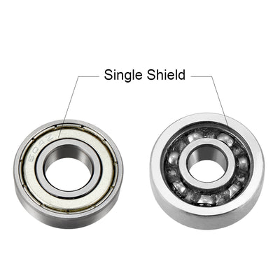 Harfington Uxcell Deep Groove Ball Bearings Metric Single Shielded Chrome Steel P0 Z2