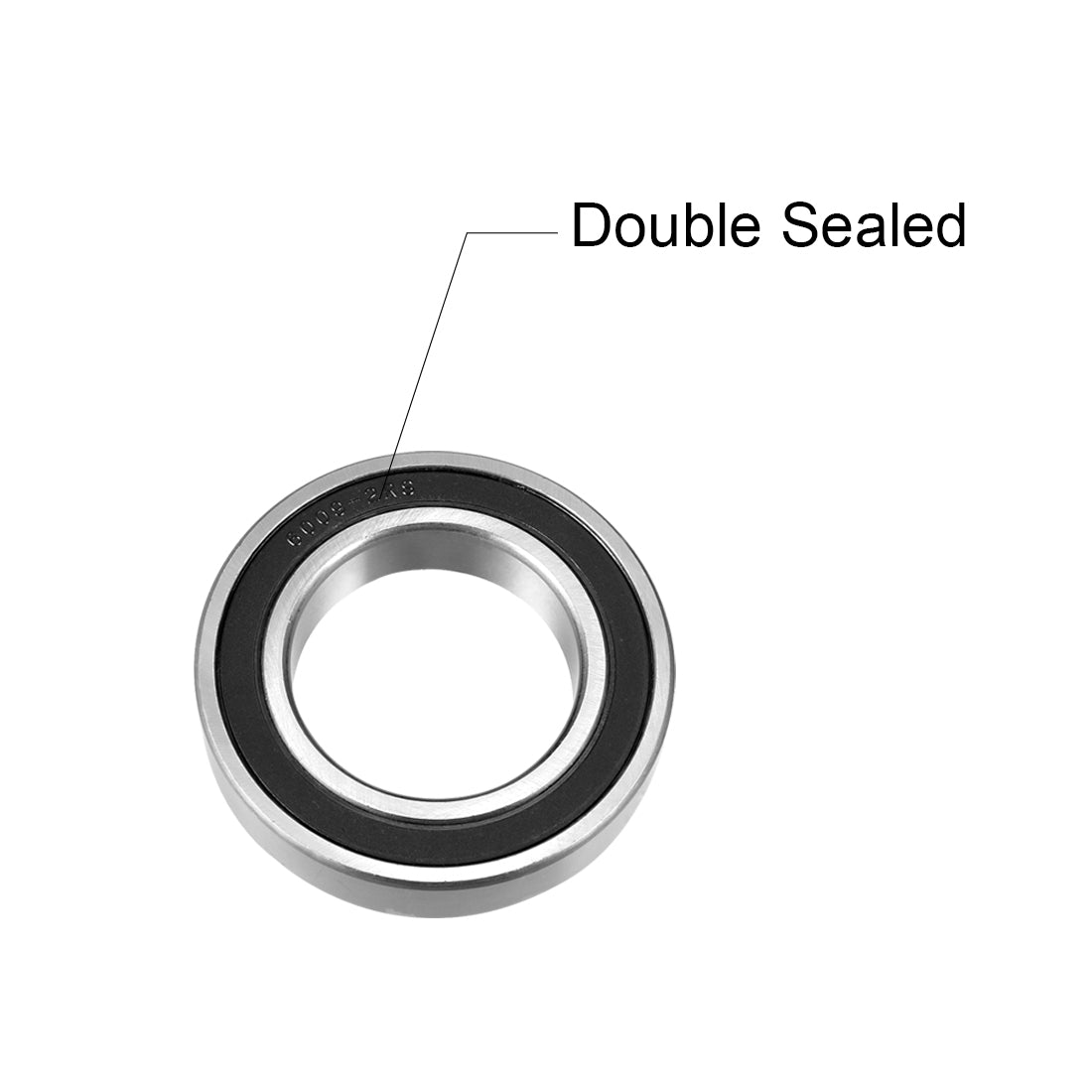 uxcell Uxcell Deep Groove Ball Bearings Metric Double Sealed Chrome Steel ABEC1 Z2 Level